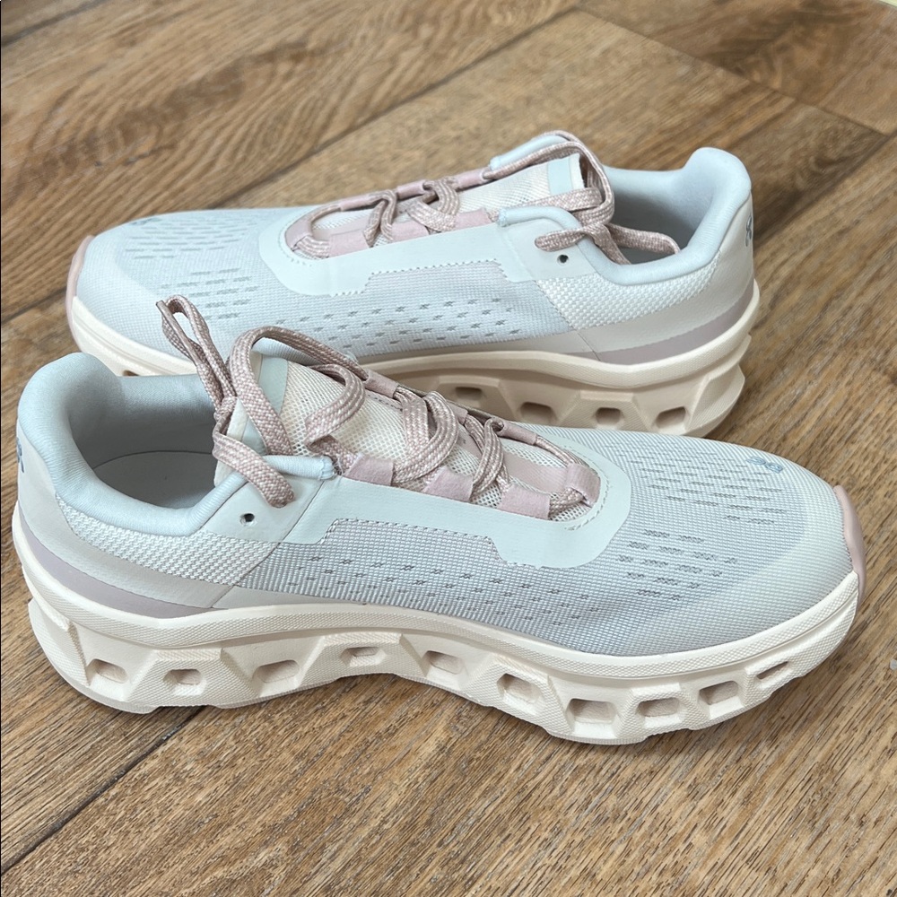Women's On Cloudmonster Moon/Fawn Running Shoes NEW